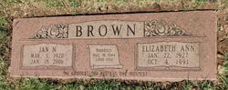 Elizabeth Ann <I>Lee</I> Brown 