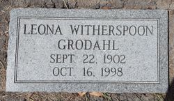 Leona <I>Witherspoon</I> Grodahl 