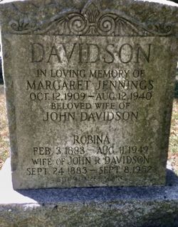 Margaret <I>Jennings</I> Davidson 