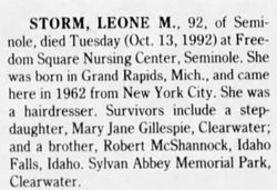 Leone M. <I>Latzek</I> Storm 