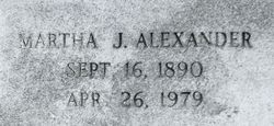 Martha <I>Johnson</I> Alexander 