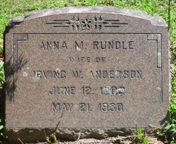 Anna M. <I>Rundle</I> Anderson 