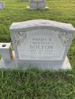 Wanda B. <I>Hensley</I> Bolton 