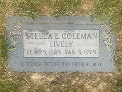 Stella Estell <I>Coleman</I> Lively 