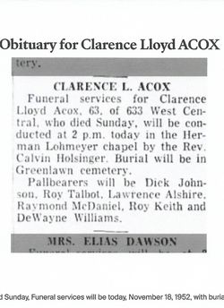 Clarence Lloyd Acox 