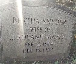 Bertha <I>Snyder</I> Kinzer 