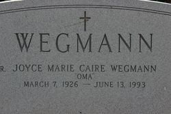 Joyce Marie <I>Caire</I> Wegmann 