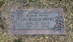 Edna <I>Franklin</I> Whitney 