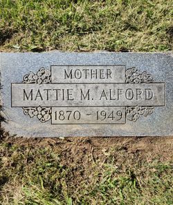 Mattie May <I>Bartlett</I> Alford 