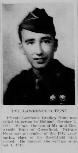 PVT Lawrence Bradley Hunt 