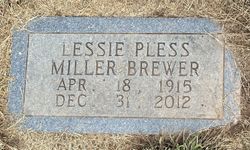 Lessie Miller <I>Pless</I> Miller Brewer 