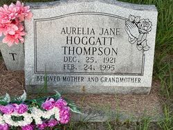 Aurelia Jane <I>Hoggatt</I> Thompson 