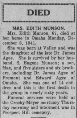 Edith <I>Agee</I> Munson 