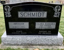 Clara Barbara <I>Snyder</I> Schmidt 