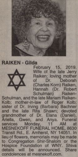 Gilda Rae <I>Bachner</I> Raiken 