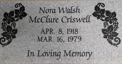 Nora <I>McClure</I> Criswell 
