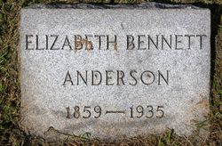Elizabeth <I>Bennett</I> Anderson 
