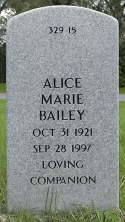 Alice Marie <I>Mills</I> Bailey 