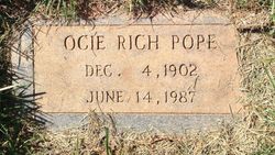 Mary Ocie <I>Rich</I> Pope 