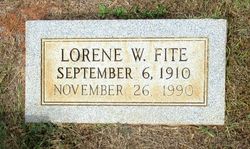 Annie Lorene <I>Wallace</I> Fite 