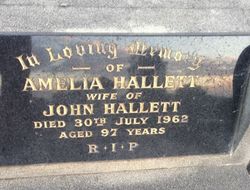 Amelia Rosetta <I>Parslow</I> Hallett 