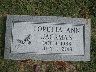 Loretta Ann “Annie” Jackman 