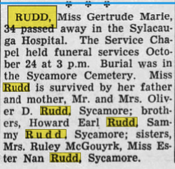 Gertrude Marie Rudd 