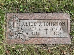 Alice Jane <I>Hidde</I> Johnson 