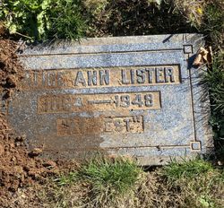 Alice Ann <I>Waller</I> Lister 