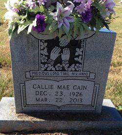 Callie Mae “Butch” <I>Whitehead</I> Cain 