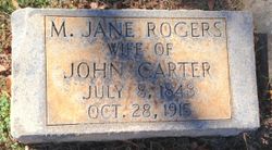 Mourning Timoxene Eliza Jane <I>Rogers</I> Carter 