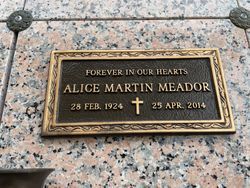 Alice <I>Martin</I> Meador 