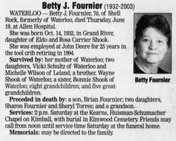 Betty Jane <I>Shook</I> Fournier 