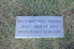 Nancy Jane <I>Yates</I> Parsons 