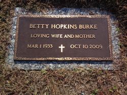 Betty Page <I>Hopkins</I> Burke 