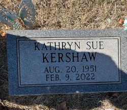 Kathryn Sue “Kathy” <I>Reeser</I> Kershaw 