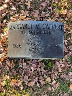 Margaret M <I>Schneider</I> Calvert 