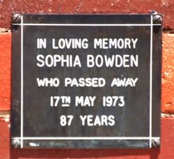 Sophia <I>Albrecht</I> Bowden 
