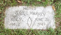 Sarah Jane “Janie” <I>Lanier</I> Harvey 