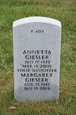 Annetta <I>Welk</I> Giesler 