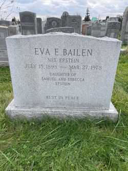 Eva <I>Epstein</I> Bailen 