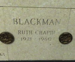 Ruth <I>Chapin</I> Blackman 