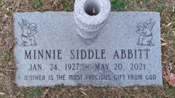 Minnie Ann <I>Siddle</I> Abbitt 
