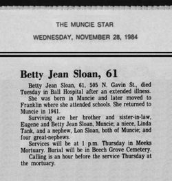Betty Jean Sloan 