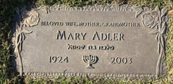 Mary <I>Foreman</I> Adler 