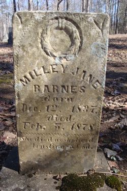 Mildred Jane “Milley” <I>Hankins</I> Barnes 