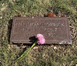 Mary Isabell “Molly” <I>Williams</I> Orwick 