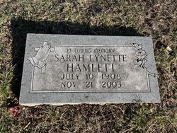 Sarah Lynette <I>Fugate</I> Hamlett 