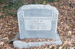 Agnes Price <I>McWilliams</I> Beck 