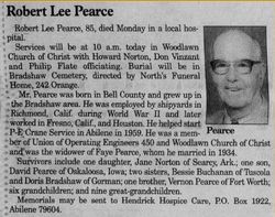 Robert Lee Pearce 